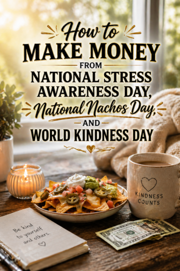 How to Make Money From National Stress Awareness Day, National Nachos Day, and World Kindness Day