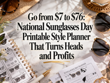 Go from  to : National Sunglasses Day Printable Style Planner That Turns Heads and Profits