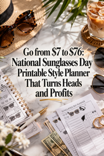 Go from  to : National Sunglasses Day Printable Style Planner That Turns Heads and Profits
