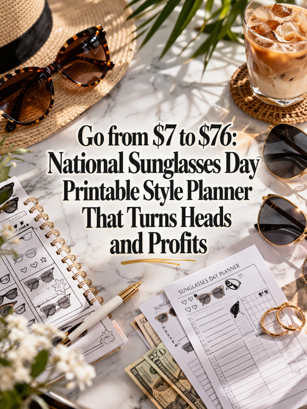 Go from  to : National Sunglasses Day Printable Style Planner That Turns Heads and Profits