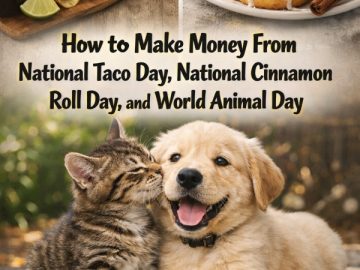 How to Make Money From National Taco Day, National Cinnamon Roll Day, and World Animal Day
