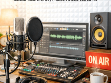 🎙️ “Press Record… Regret Nothing” — National Voice Over Day Printable Studio Starter Kit