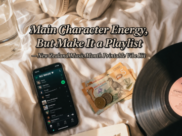 🎧 “Main Character Energy, But Make It a Playlist” — New Zealand Music Month Printable Vibe Kit