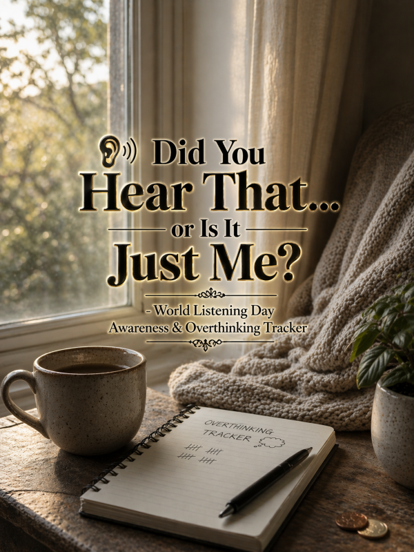 👂 “Did You Hear That… or Is It Just Me?” – World Listening Day Awareness & Overthinking Tracker