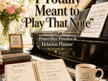 🎹 “I Totally Meant to Play That Note” – Piano Day Practice & Delusion Planner