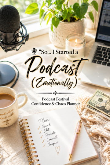 🎙️ “So… I Started a Podcast (Emotionally)” – Podcast Festival Confidence & Chaos Planner