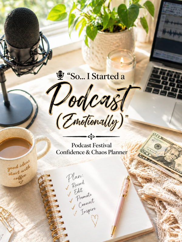 🎙️ “So… I Started a Podcast (Emotionally)” – Podcast Festival Confidence & Chaos Planner