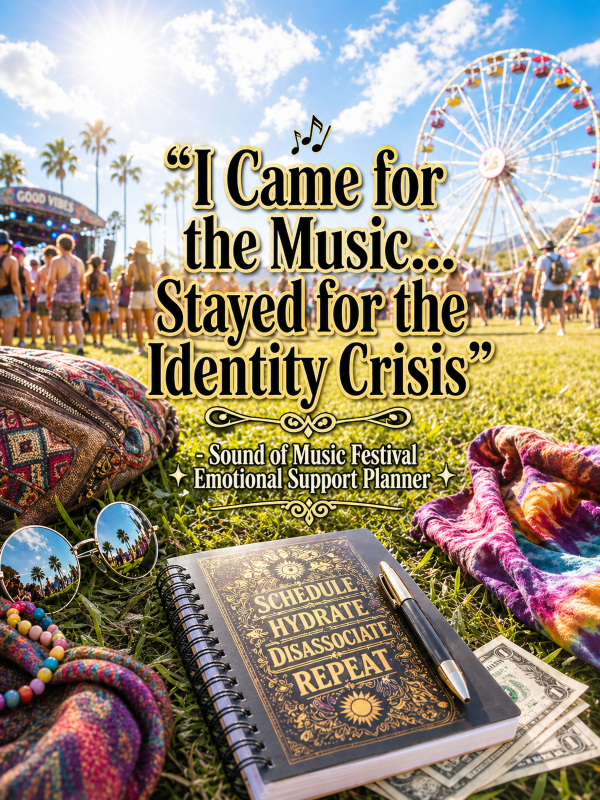 🎶 “I Came for the Music… Stayed for the Identity Crisis” – Sound of Music Festival Emotional Support Planner