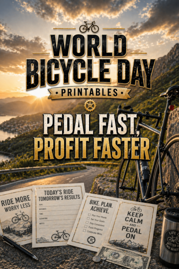 World Bicycle Day Printables – Pedal Fast, Profit Faster