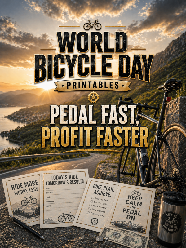 World Bicycle Day Printables – Pedal Fast, Profit Faster
