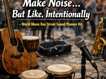 🎶 “Make Noise… But Like, Intentionally” – World Music Day Street Sound Planner Kit
