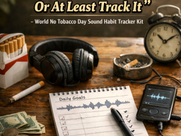 🎧 “Turn It Down… Or At Least Track It” – World No Tobacco Day Sound Habit Tracker Kit