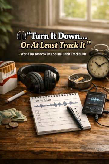 🎧 “Turn It Down… Or At Least Track It” – World No Tobacco Day Sound Habit Tracker Kit