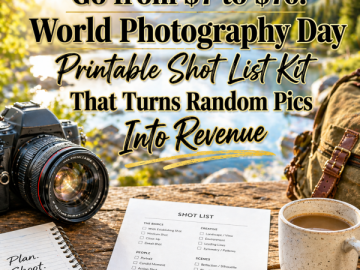 Go from  to : World Photography Day Printable Shot List Kit That Turns Random Pics Into Revenue