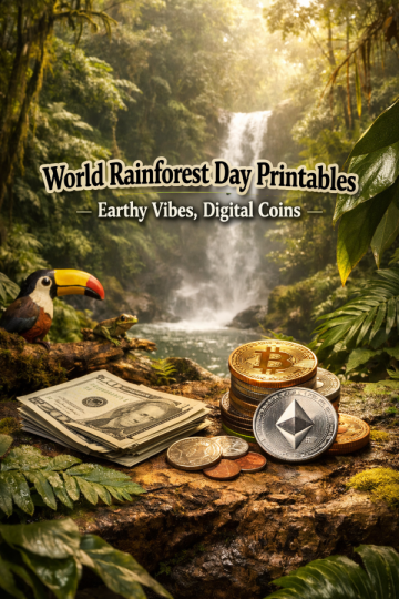 World Rainforest Day Printables – Earthy Vibes, Digital Coins