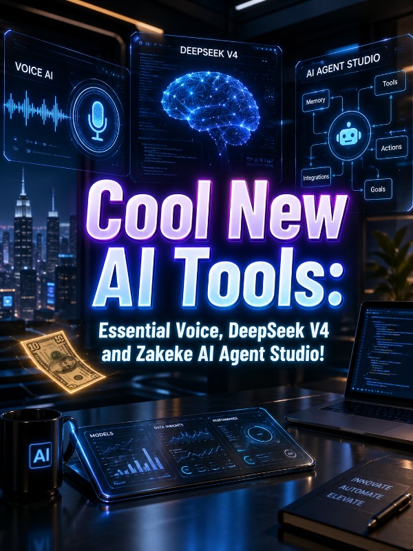 New AI Tools: Essential Voice, DeepSeek V4 and Zakeke AI Agent Studio