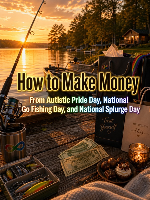How to Make Money From Autistic Pride Day, National Go Fishing Day, and National Splurge Day