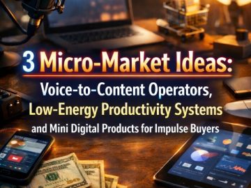 3 Micro-Market Ideas: Voice-to-Content Operators,  Low-Energy Productivity Systems and Mini Digital Products for Impulse Buyers
