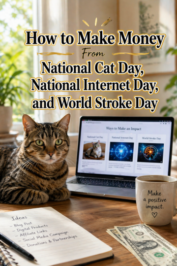 How to Make Money From National Cat Day, National Internet Day, and World Stroke Day