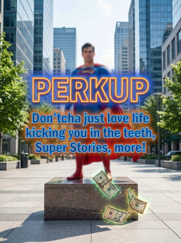 PERKUP: Don’tcha just love life kicking you in the teeth, Super Stories, more!