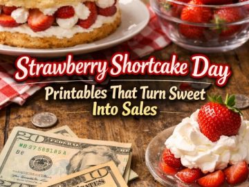 Strawberry Shortcake Day Printables That Turn Sweet Into Sales