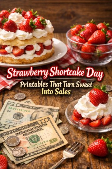 Strawberry Shortcake Day Printables That Turn Sweet Into Sales