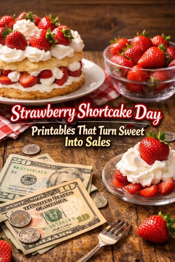 Strawberry Shortcake Day Printables That Turn Sweet Into Sales