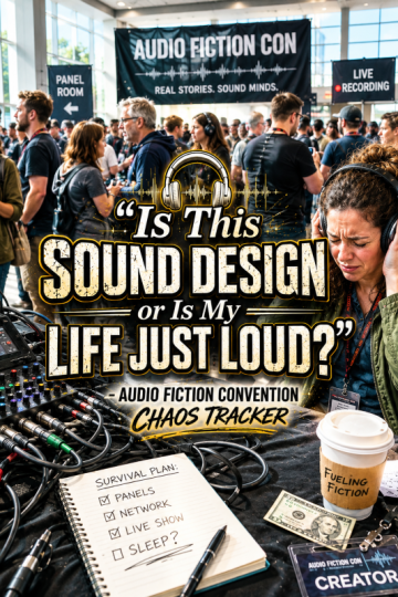 🎧 “Is This Sound Design or Is My Life Just Loud?” – Audio Fiction Convention Chaos Tracker