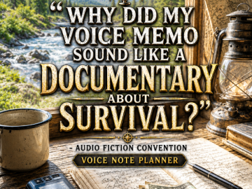 🎤 “Why Did My Voice Memo Sound Like a Documentary About Survival?” – Audio Fiction Convention Voice Note Planner