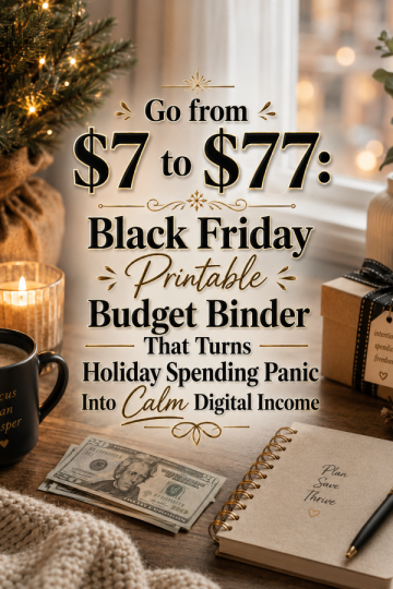 Go from  to : Black Friday Printable Budget Binder That Turns Holiday Spending Panic Into Calm Digital Income