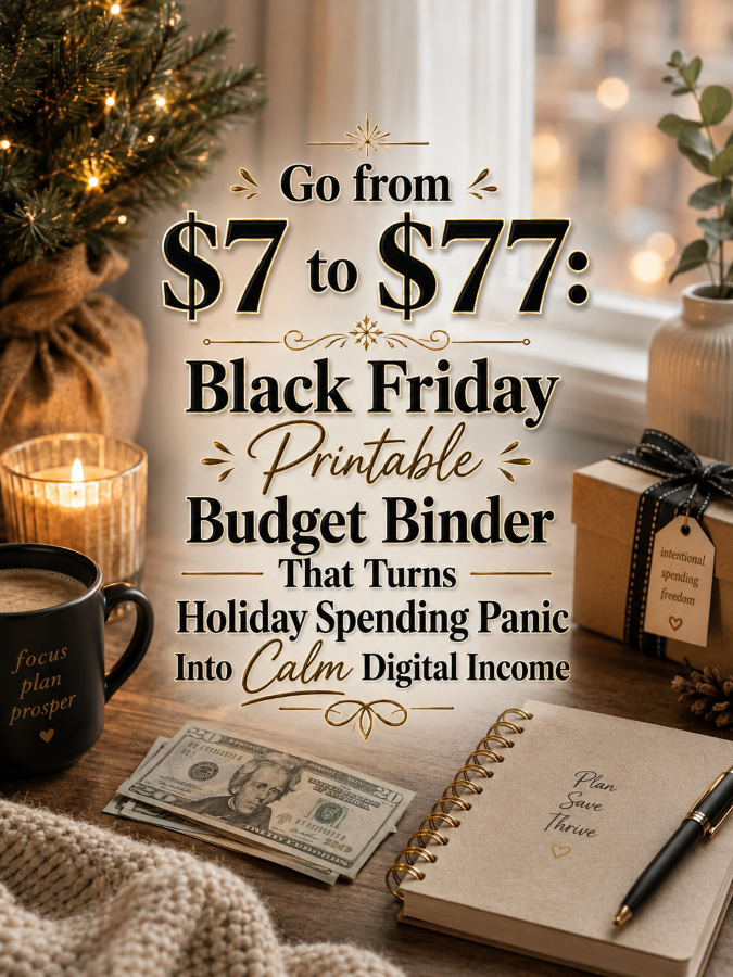 Go from  to : Black Friday Printable Budget Binder That Turns Holiday Spending Panic Into Calm Digital Income