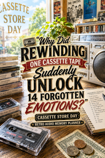 📼 “Why Did Rewinding One Cassette Tape Suddenly Unlock 14 Forgotten Emotions?” Cassette Store Day Retro Audio Memory Planner