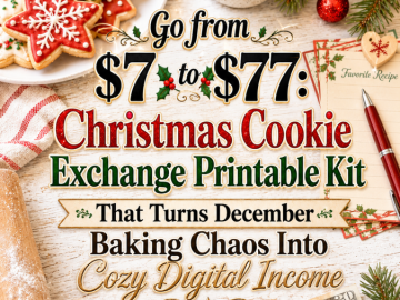 Go from  to : Christmas Cookie Exchange Printable Kit That Turns December Baking Chaos Into Cozy Digital Income