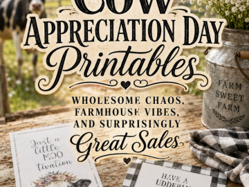 Cow Appreciation Day Printables – Wholesome Chaos, Farmhouse Vibes, and Surprisingly Great Sales