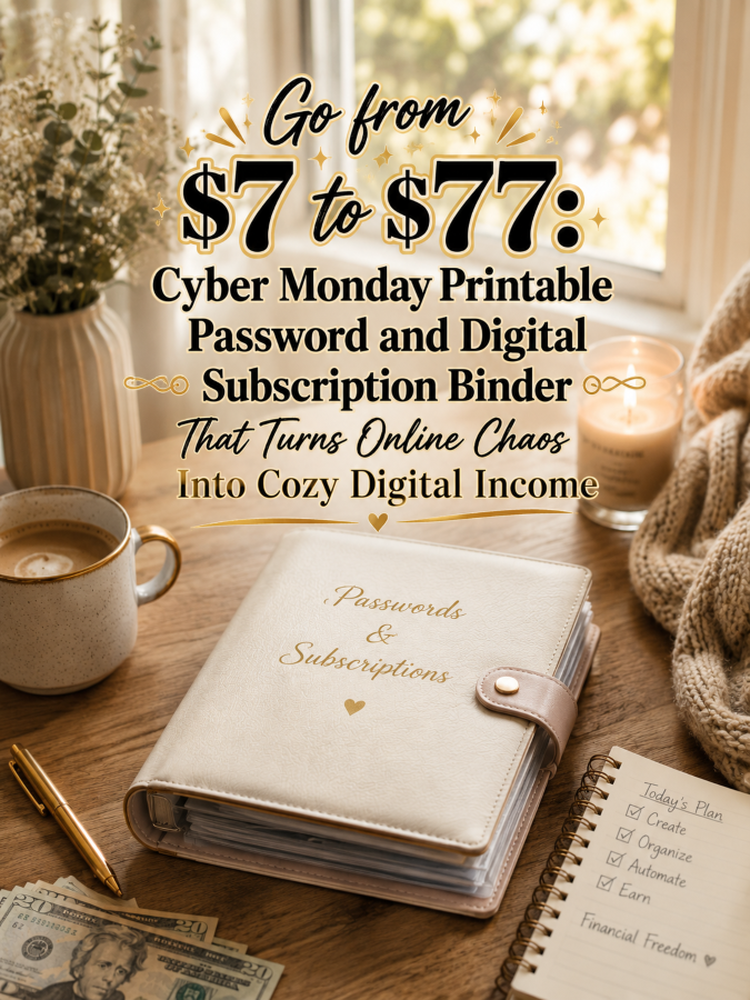 Go from to : Cyber Monday Printable Password and Digital Subscription Binder That Turns Online Chaos Into Cozy Digital Income Go from to : Cyber Monday Printable Password and Digital Subscription Binder That Turns Online Chaos Into Cozy Digital Income