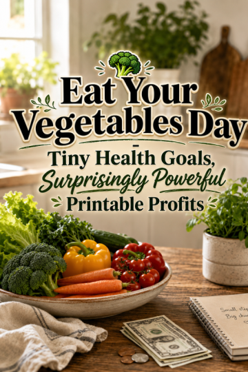 🥦 Eat Your Vegetables Day – Tiny Health Goals, Surprisingly Powerful Printable Profits