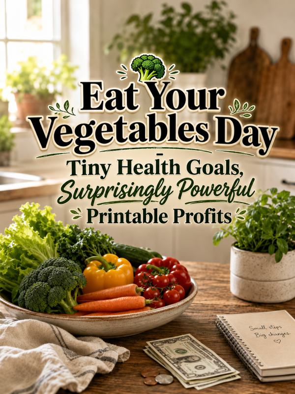🥦 Eat Your Vegetables Day – Tiny Health Goals, Surprisingly Powerful Printable Profits