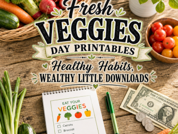 Fresh Veggies Day Printables – Healthy Habits, Wealthy Little Downloads