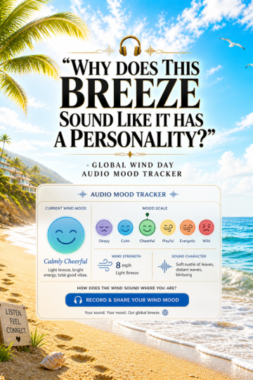 🎧 “Why Does This Breeze Sound Like It Has a Personality?” – Global Wind Day Audio Mood Tracker