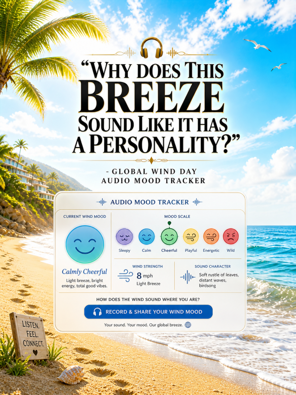 🎧 “Why Does This Breeze Sound Like It Has a Personality?” – Global Wind Day Audio Mood Tracker