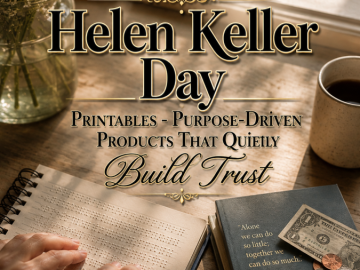 Helen Keller Day Printables – Purpose-Driven Products That Quietly Build Trust