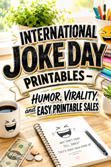 International Joke Day Printables – Humor, Virality, and Easy Printable Sales