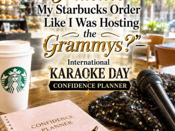 🎤 “Why Did I Practice My Starbucks Order Like I Was Hosting the Grammys?” — International Karaoke Day Confidence Planner 🎤 “Why Did I Practice My Starbucks Order Like I Was Hosting the Grammys?” — International Karaoke Day Confidence Planner