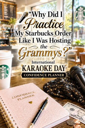 🎤 “Why Did I Practice My Starbucks Order Like I Was Hosting the Grammys?” — International Karaoke Day Confidence Planner