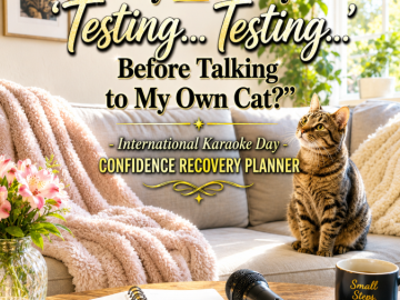 🎤 âWhy Did I Say âTesting⌠TestingâŚâ Before Talking to My Own Cat?â – International Karaoke Day Confidence Recovery Planner 🎤 âWhy Did I Say âTesting⌠TestingâŚâ Before Talking to My Own Cat?â – International Karaoke Day Confidence Recovery Planner