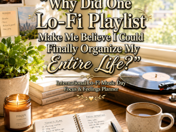 🎧 “Why Did One Lo-Fi Playlist Make Me Believe I Could Finally Organize My Entire Life?” – International Lo-Fi Music Day Focus & Feelings Planner