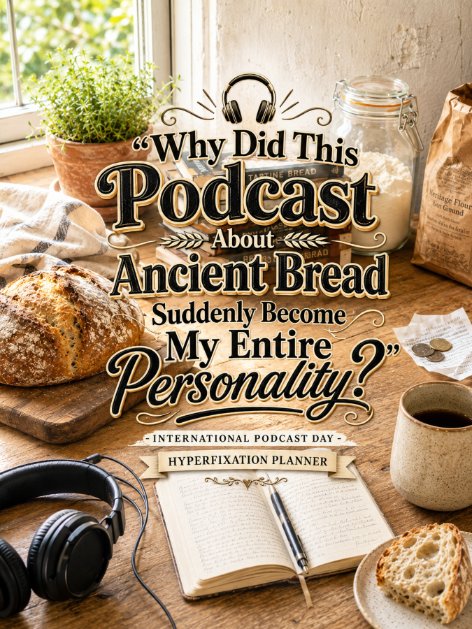 🎧 “Why Did This Podcast About Ancient Bread Suddenly Become My Entire Personality?” – International Podcast Day Hyperfixation Planner