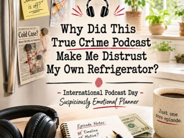 🎧 “Why Did This True Crime Podcast Make Me Distrust My Own Refrigerator?” – International Podcast Day Suspiciously Emotional Planner