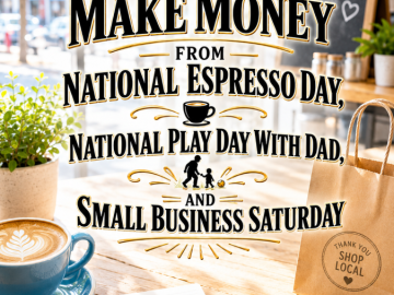 How to Make Money From National Espresso Day, National Play Day With Dad, and Small Business Saturday