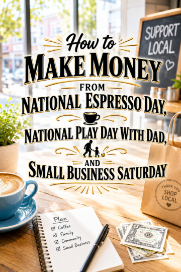 How to Make Money From National Espresso Day, National Play Day With Dad, and Small Business Saturday